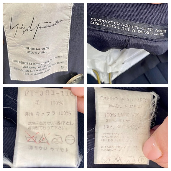 Yohji Yamamoto Double Breasted Navy Wool Coat EUC - Picture 8 of 8